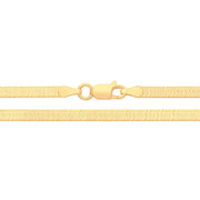 GOLD VERMEIL 3MM FLAT HERRINGBONE ANKLET